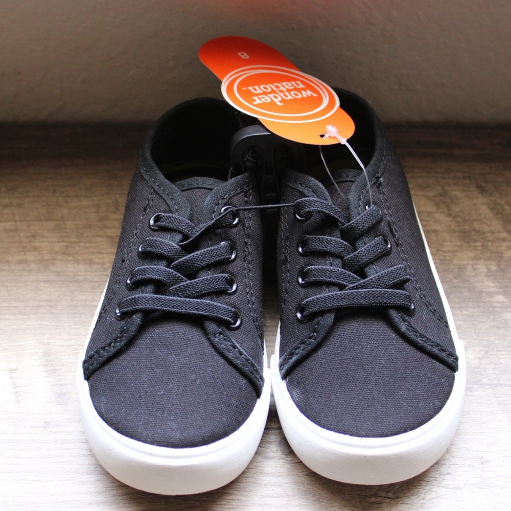 Wonder Nation Toddler Black Sneakers